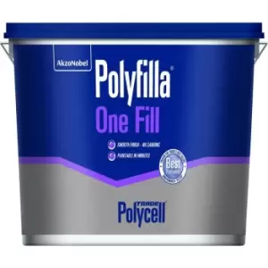 Image of Polycell Trade Polyfilla One Fill Filler - Ready Mixed Tub - 4L