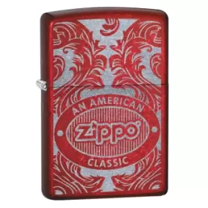Image of 21063 Zippo Candy Apple Red Scroll windproof lighter