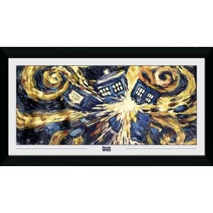 Image of Doctor Who Exploding Tardis Collector Print 50 x 100cm