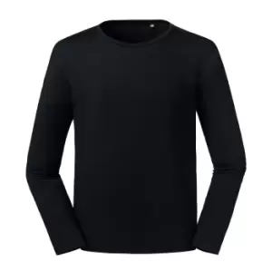 Image of Russell Mens Long-Sleeved T-Shirt (L) (Black)
