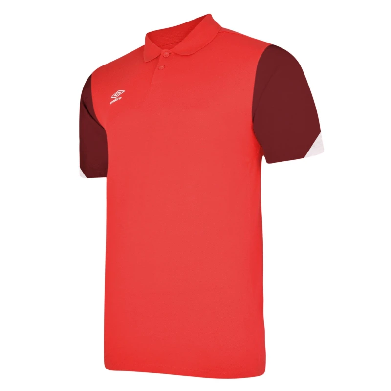 Image of Umbro Umbro Men Total Training Polo Shirt in Crimson Size: Small Crimson S Male 5063377397949