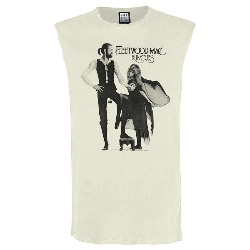 Image of Amplified Amplified Men Rumours Fleetwood Mac Tank Top in White Size: Medium White M Male 5063527856838