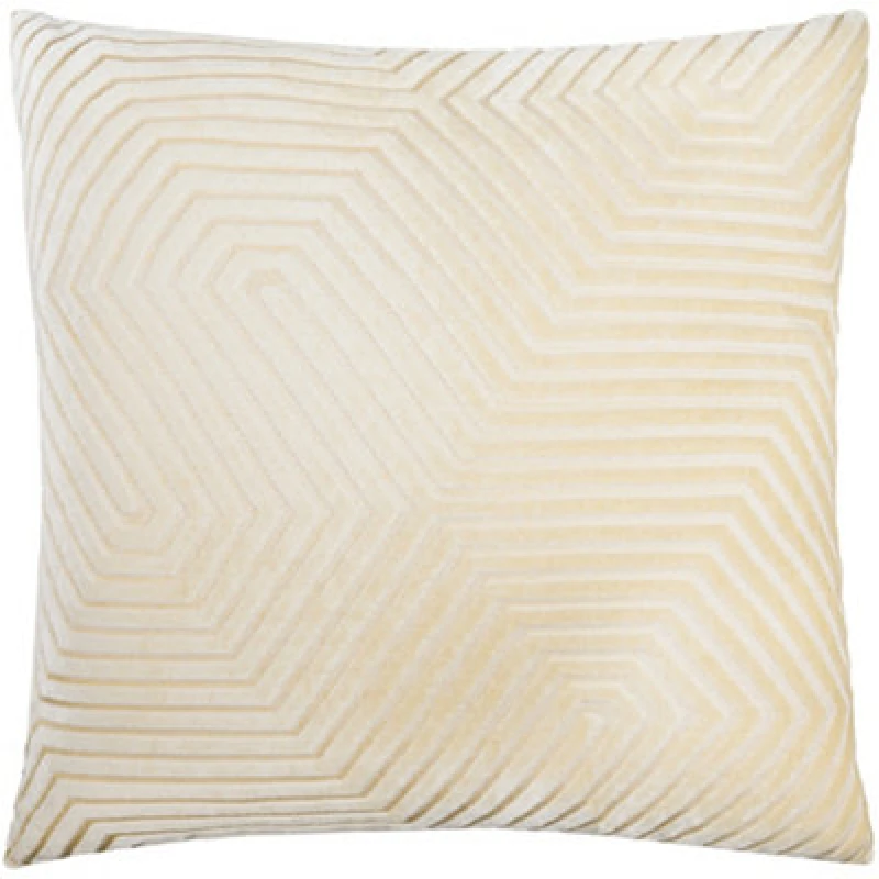 Image of Paoletti Paoletti Evoke Cut Velvet Cushion in Ivory Size: 55cm x 55cm Ivory 55cm x 55cm Unisex 5025532354440