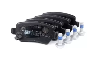 Image of VALEO Brake pad set 598584 Brake pads,Brake pad set, disc brake OPEL,HYUNDAI,KIA,Corsa C Schragheck (X01),Meriva A (X03),Astra H Caravan (A04)