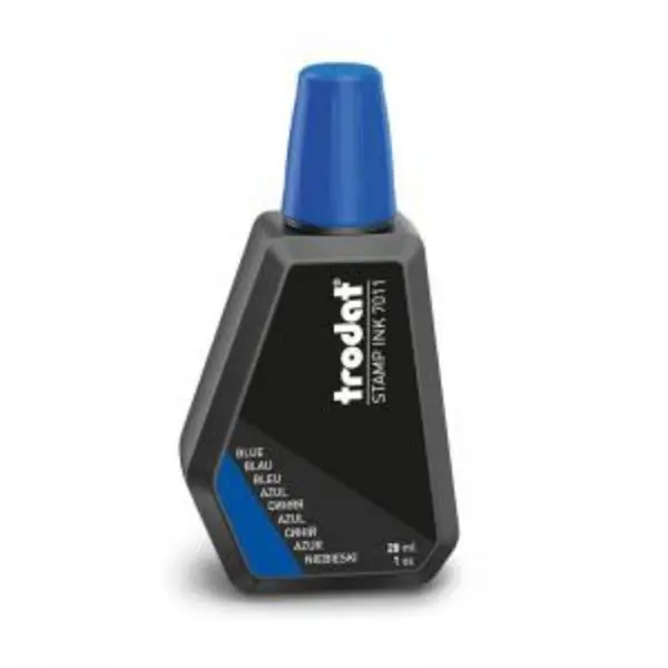 Image of Trodat 7011 Stamp Pad Ink 28ml - Blue