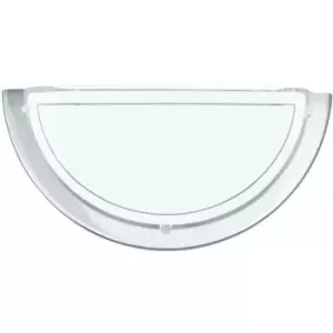 Image of Loops - Wall Light Colour Chrome Shade White Clear Glass Painted Bulb E27 1x60W