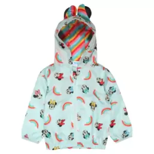 Image of Disney Baby Girls Minnie Mouse Face AOP Raincoat (6-9 Months) (Mint)