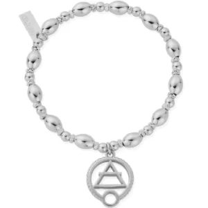 Image of ChloBo Sacred Earth Sterling Silver Oval Bead Air Bracelet SBOB3118