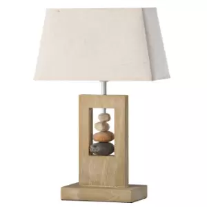 Image of Miriel Table Lamp with Shade Wood