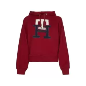 Image of Tommy Hilfiger Large Monogram Th Hoodie - Red