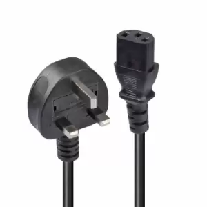 Image of Lindy 20m UK 3 Pin Plug To IEC C13 Mains Power Cable, Black