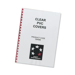 Image of 5 Star A4 Comb Binding Covers PVC 200 micron Clear Pack of 100