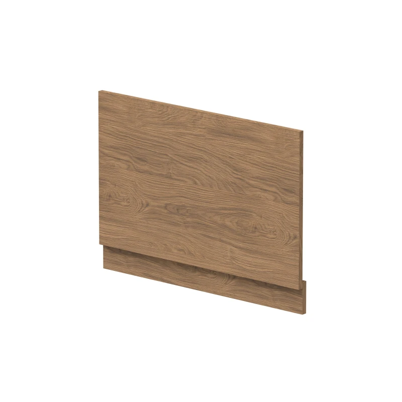 Image of Balterley 800mm Straight Bath End Panel & Plinth - Antique Oak in Brown Brown Unisex