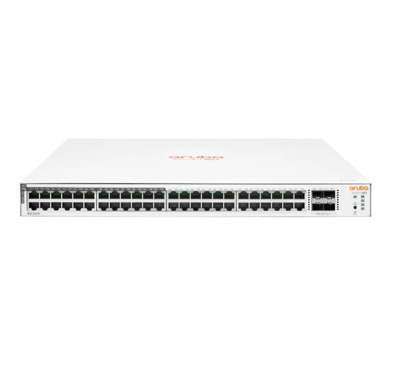 Image of HP Aruba Instant On 1830 48G 24p Class4 PoE 4SFP 370W Managed L2 Gigabit Ethernet (10/100/1000) Power over Ethernet (PoE) 1U JL815A