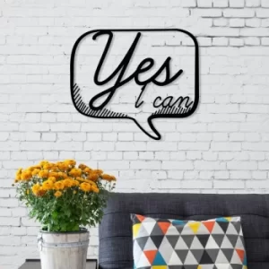 Image of Yes Black Decorative Metal Wall Accessory