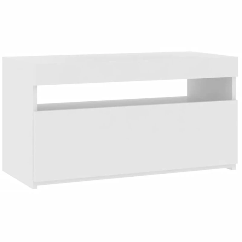Image of VIDAXL TV Cabinet with LED Lights White 75x35x40cm Vidaxl 8720286218013