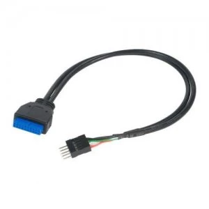 Image of Akasa USB 3.0 to USB 2.0 Adapter Cable USB 3.0 19-pin male to USB 2.0 internal 9-pin 30cm