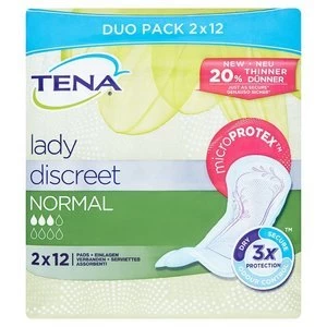Image of TENA Lady Discreet Normal DUO Pack 24