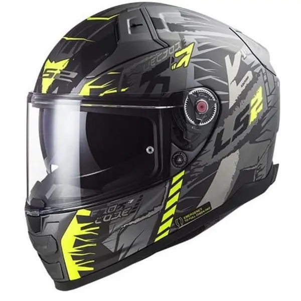 Image of LS2 Ff811 Vector II Techbot M.Titan.H-V Yell. Full Face Helmet Size S