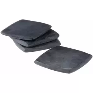 Image of Premier Housewares Dark Grey Marble Square Coasters - Set of 4