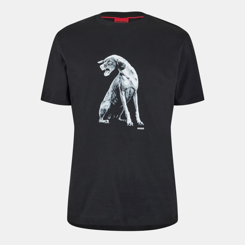 Image of Hugo Mens Didug Regular Fit T-Shirt Black 002 male L