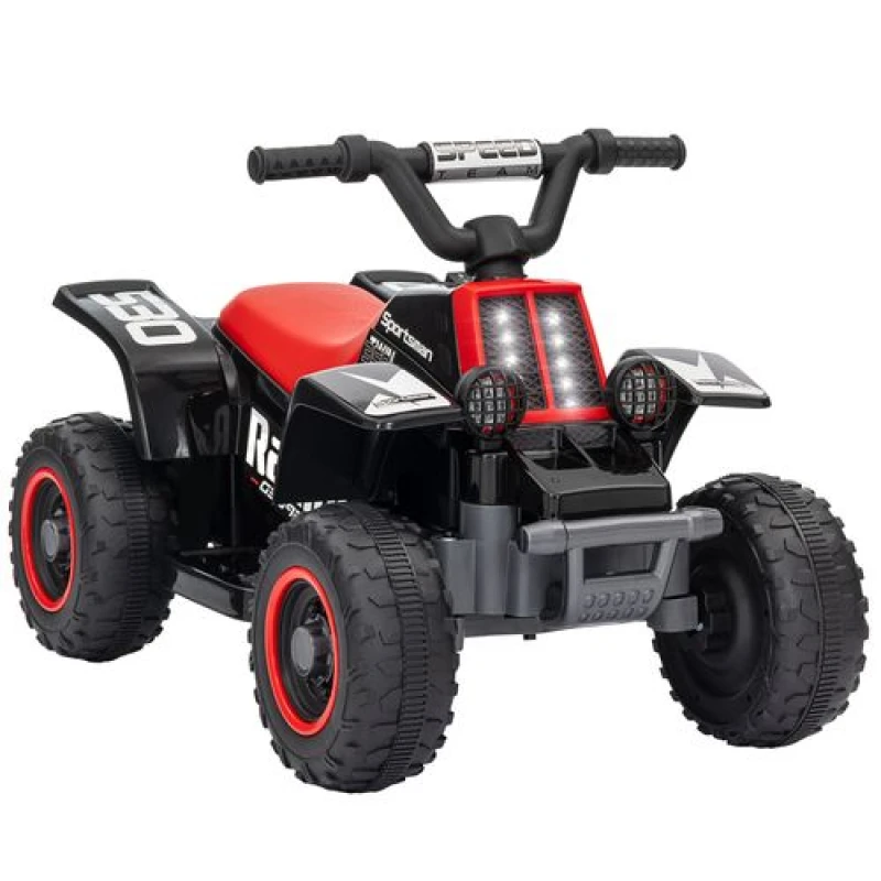 Image of AIYAPLAY 6V Electric Quad Bike for Kids w/ Forward Backward - Black and Red TJ Hughes 5061025034284