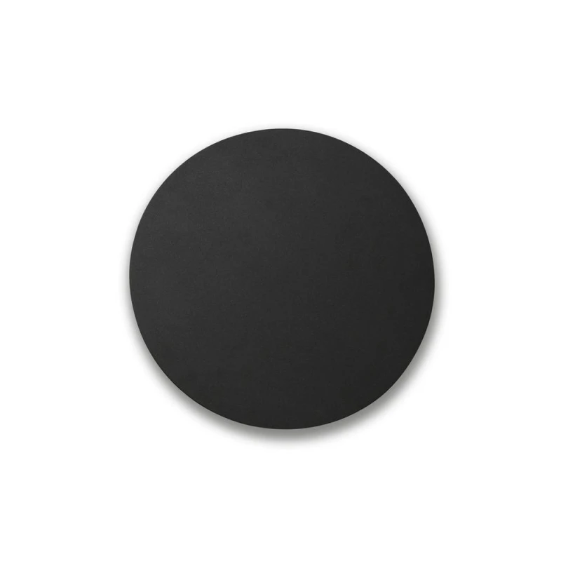 Image of Board LED Black Round Flush Wall Lamp 8W 2700K