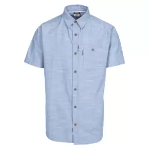 Image of Trespass Mens Slapton Short Sleeve Shirt (XS) (Denim)