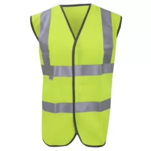 Image of Result Hi-Vis Vest Jacket / Mens Workwear (2XL) (Hi-Vis Yellow)