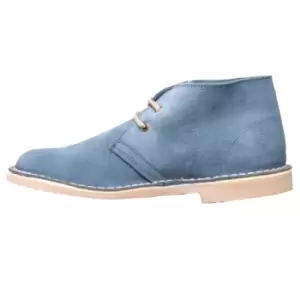 Image of Roamers Womens/Ladies Real Suede Unlined Desert Boots (7 UK) (Denim Blue)