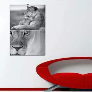 Image of F3 Multicolor Decorative MDF Painting (2 Pieces)