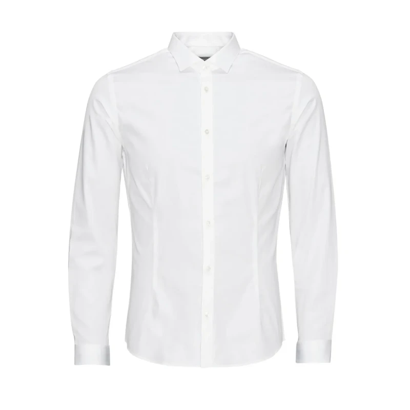 Image of jack & jones Jjprparma Cotton Shirt in Super Slim Fit White Men XL;XXL