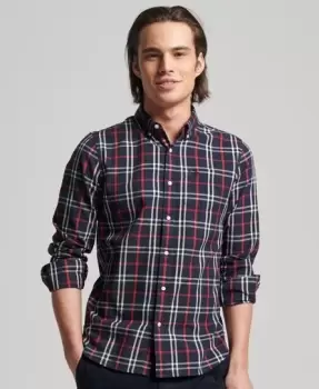 Image of Superdry Mens Vintage London Portland Check Shirt Navy / Dartmouth Check Navy - Size: Xxl