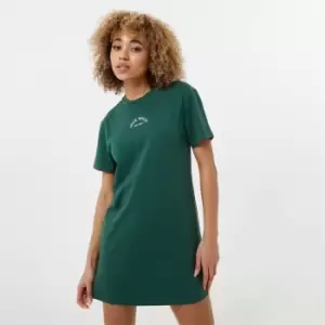 Image of Jack Wills Logo T-Shirt Dress - Green