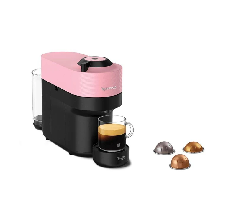 Image of Nespresso by DeLonghi Vertuo Pop ENV90.P Coffee Machine - Black & Pink, Black,Pink 8004399034211