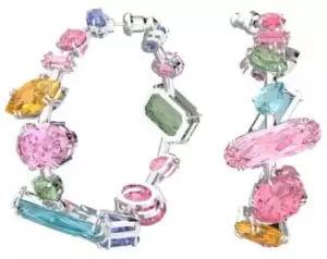 Image of Swarovski 5613737 Gema Multi-Coloured Crystal Hoop Earrings Jewellery