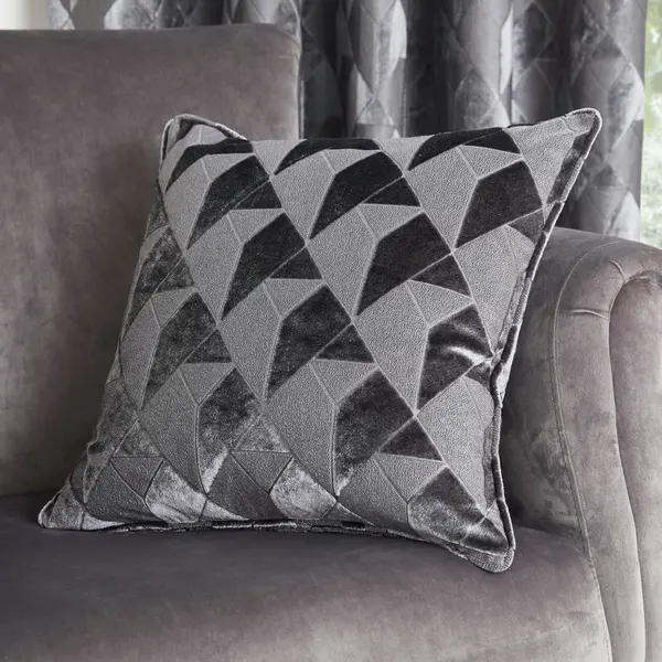 Image of Appletree Boutique Quentin Jacquard Cushion Slate