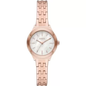 Image of DKNY Parsons Three-Hand Rose Gold-Tone Stainless Steel Watch
