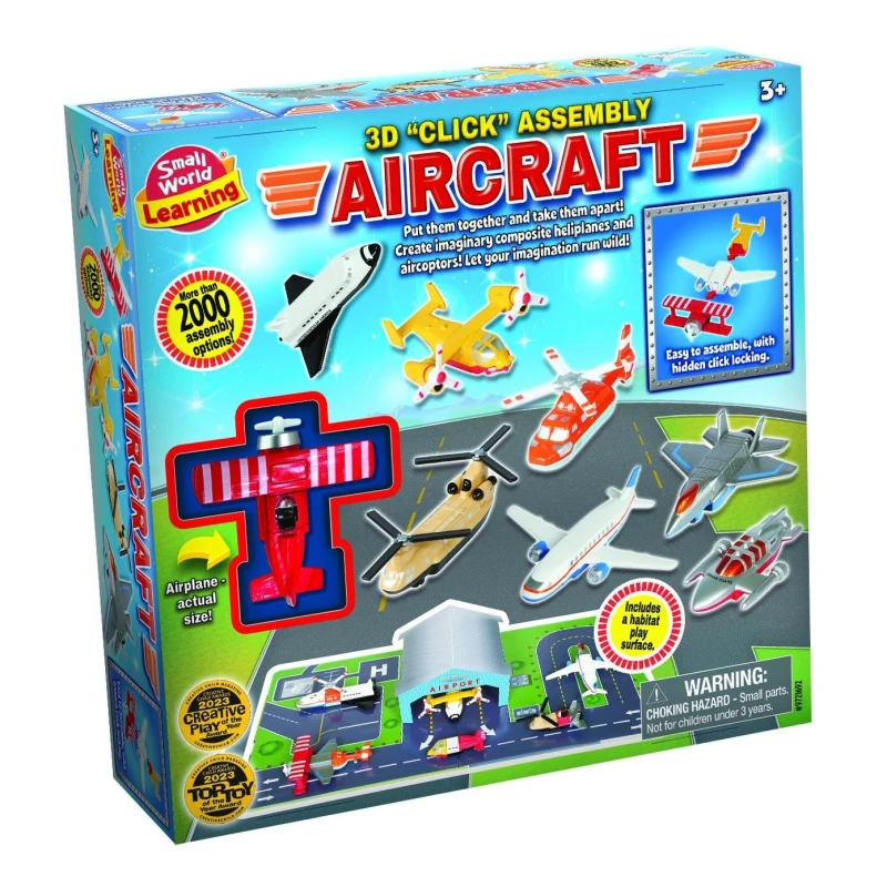 Image of Small World Toys 3D Click Assembly Aircraft, Multi 1692