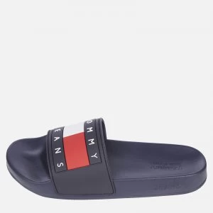 Image of Tommy Jeans Womens Flag Pool Slide Sandals - Twilight Navy - UK 6