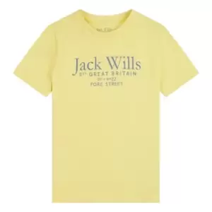 Image of Jack Wills Wills Script T-Shirt Infant Boys - Yellow