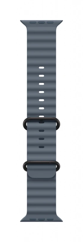 Image of Apple Apple Titanium Finish Band Blue Fluoroelastomer, Titanium MGCJ4ZM/A