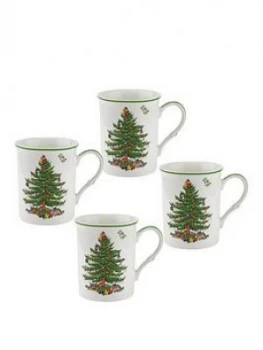 Image of Portmeirion Spode Christmas Tree Mugs ; Set Of 4