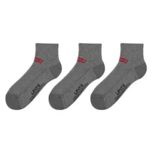 Image of Levis 3 Pack quarter Crew Socks - Grey
