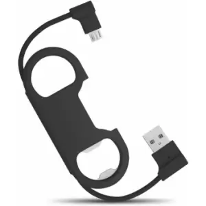 Image of Charge Sync Cable with Bottle Opener Micro USB Black
