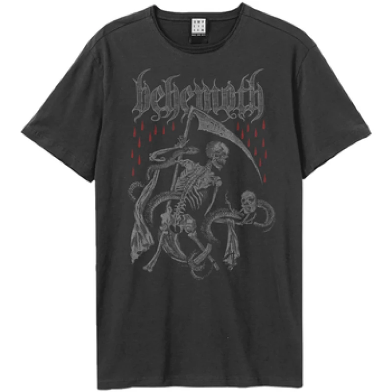 Image of Amplified Amplified Men Death Entity Behemoth T-Shirt in Charcoal Size: X-Small Charcoal XS Male 5063703824125