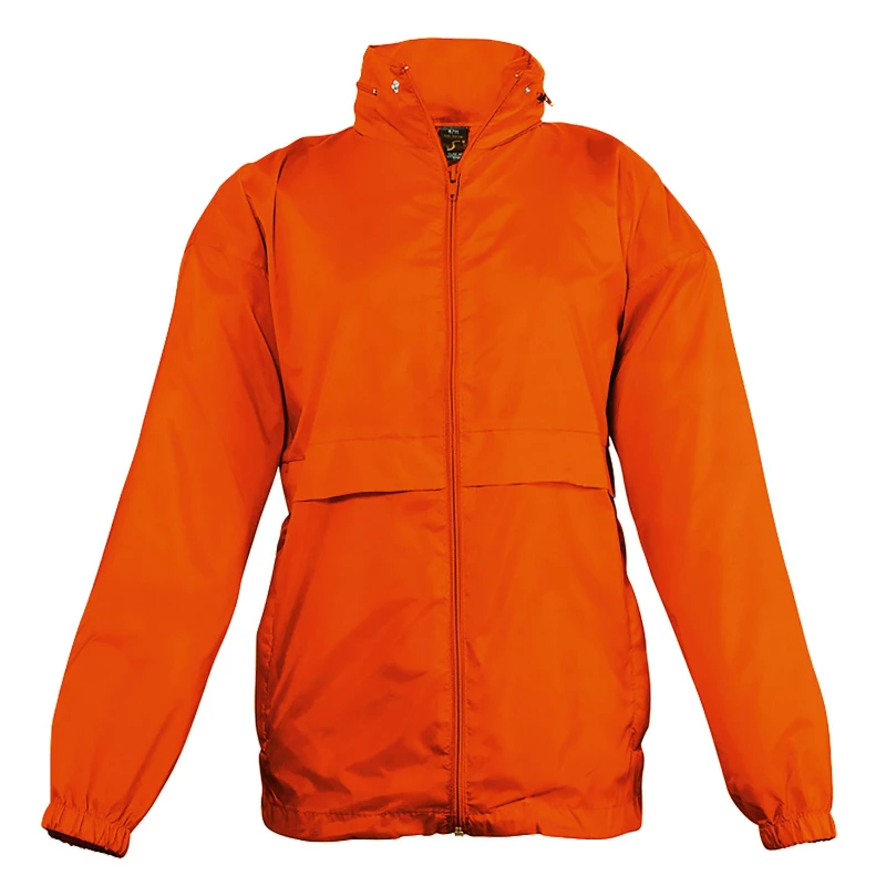 Image of SOL'S Surf Windbreaker Jacket (Water Resistant & Windproof) in Orange Size: 13 Years Orange Unisex 13 Years