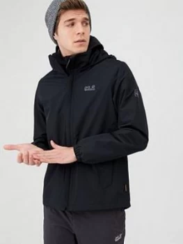 Image of Jack Wolfskin Stormy Point Jacket, Black Size M Men