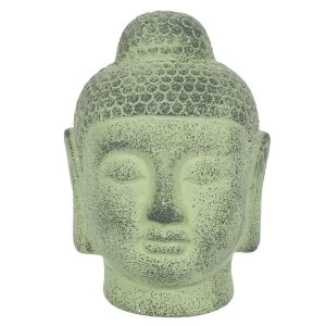 Image of Green Terracotta Buddha Head Ornament