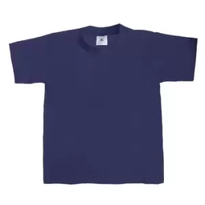 Image of B&C Kids/Childrens Exact 190 Short Sleeved T-Shirt (3-4) (Navy Blue)